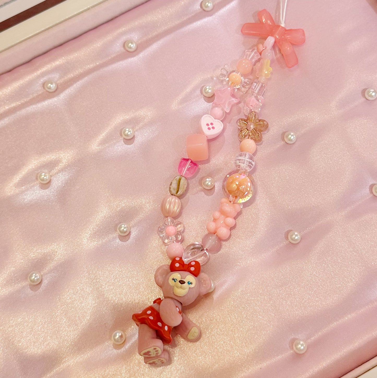 shellie may phone strap🧸in red dress👗❤️