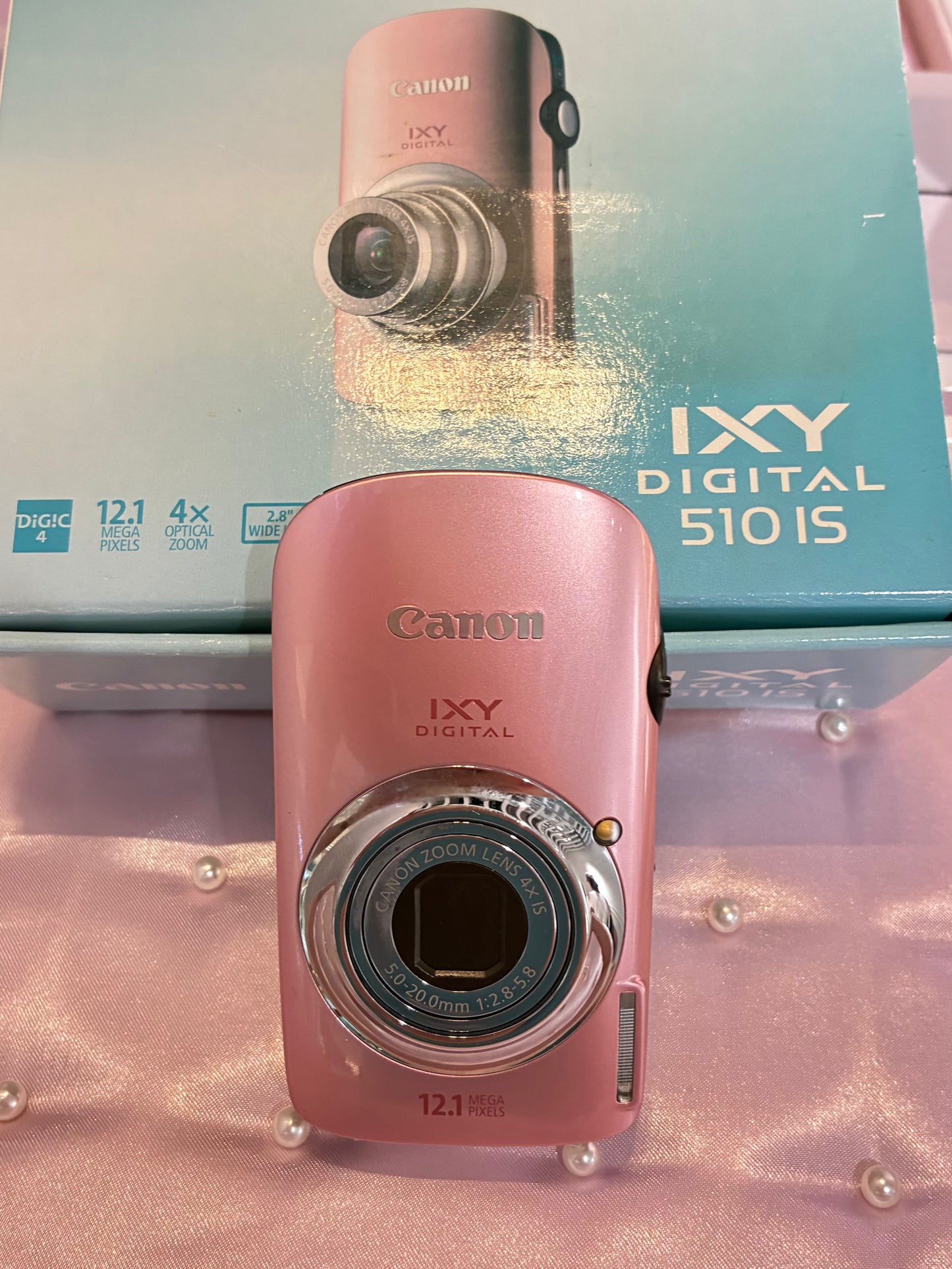 RARE 💕Canon IXY 510 IS Pink Full Set(Nearly New)