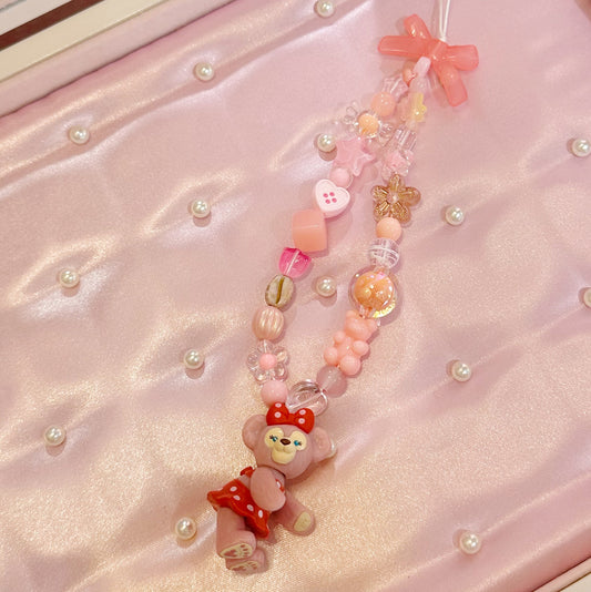 shellie may phone strap🧸in red dress👗❤️